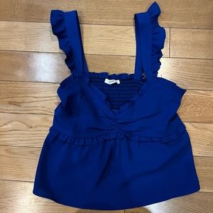 Blue crop top